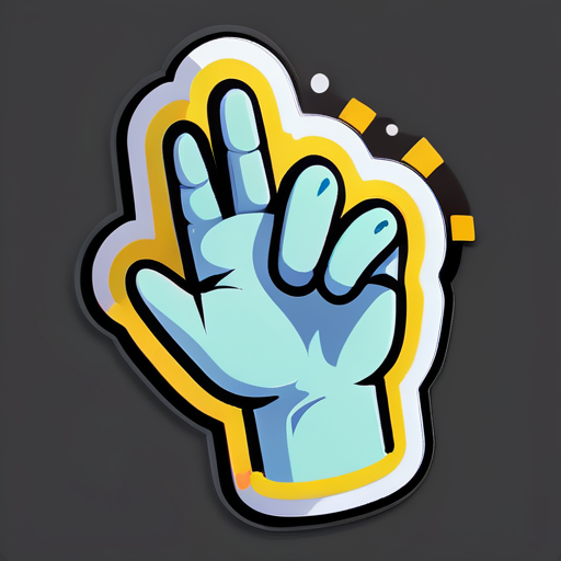 creame un stiker que sea de una mano alzando el dedo pulgar
 sticker