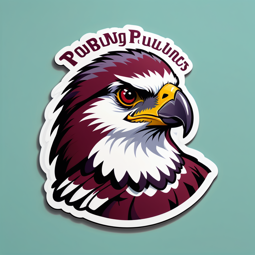 Plump Burgundy Falcons sticker