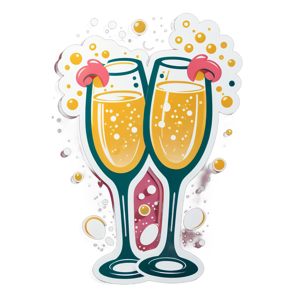 Bubbly Champagne sticker