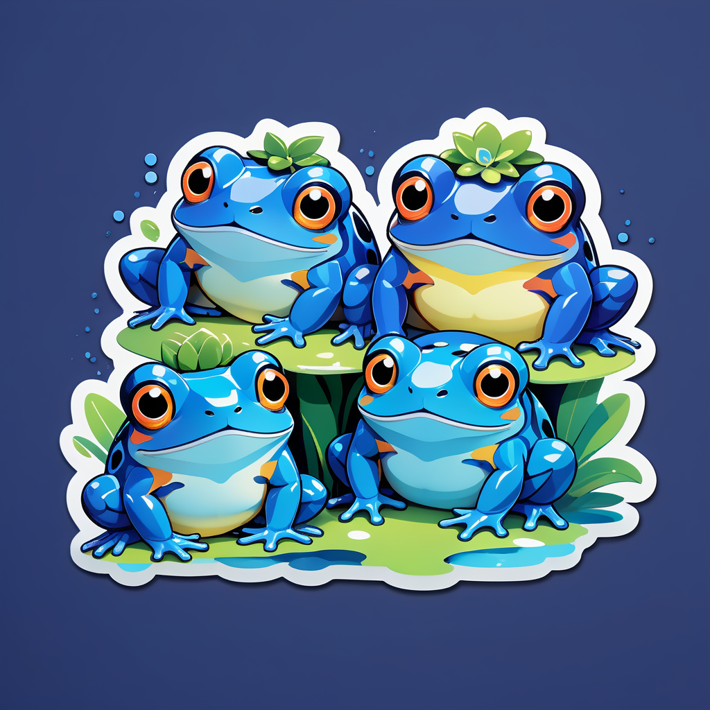 Chubby Sapphire Frogs sticker