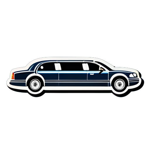 Raumversion der Luxuslimousine in Langversion sticker