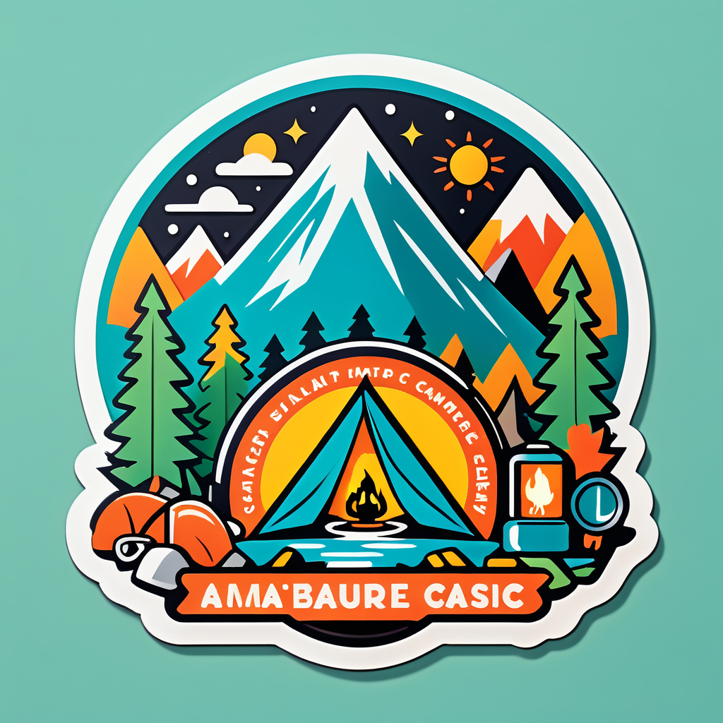 Equipo de Camping de Aventura sticker