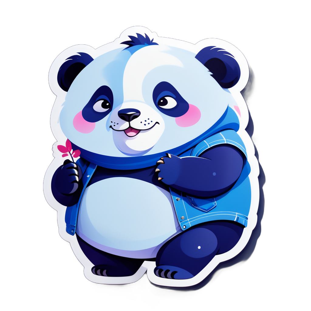 Pandas Índigo Regordetes sticker