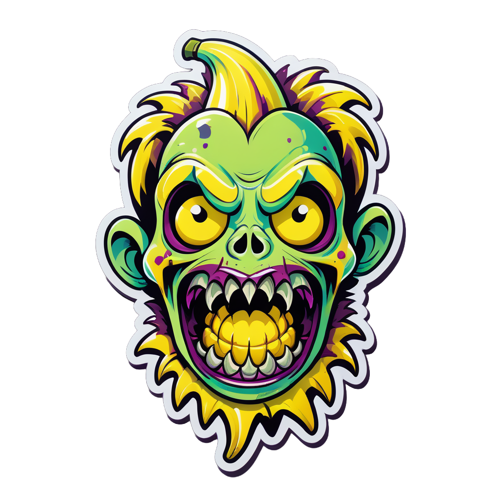 Banana Assustadora Zumbi sticker