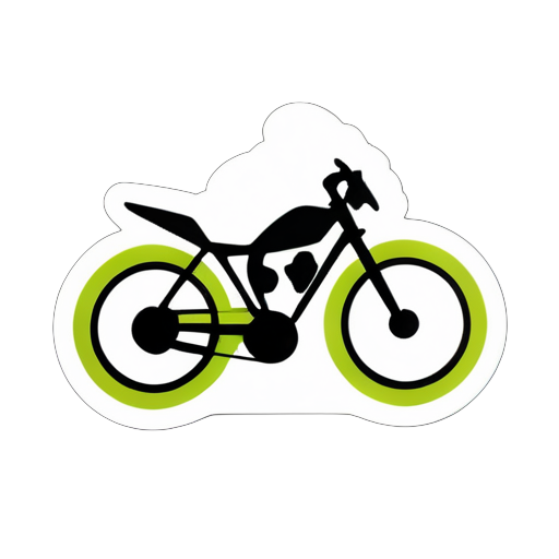 bike,white background sticker