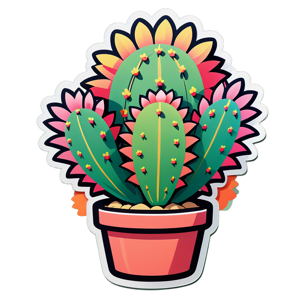 Cactus en Flor sticker