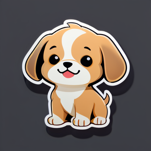 line puppy sticker