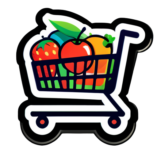 shaddock fruit the put small image of shopping cart on the image of shaddok  . i need to make for my online  store my online store name is "ShadGoct" sticker