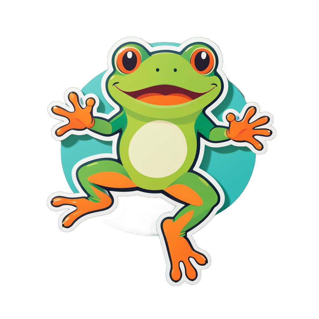 Jumping Frog sticker