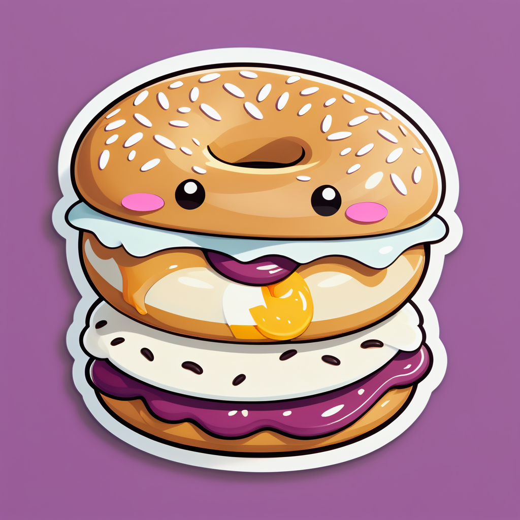 Bagel fofo sticker