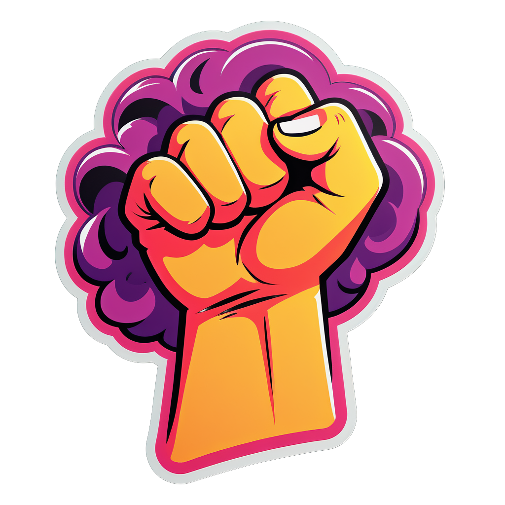 Fierce Feminist Fist sticker