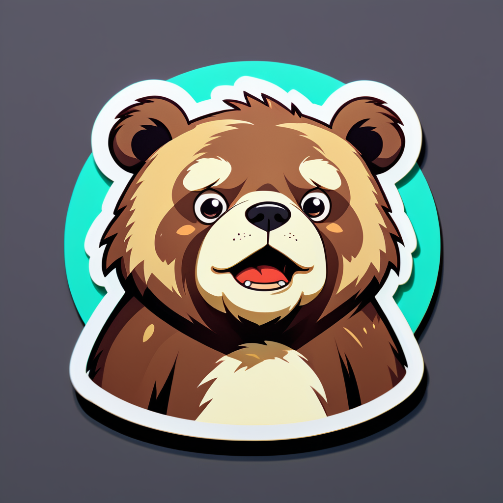 Meme do Urso Preocupado sticker