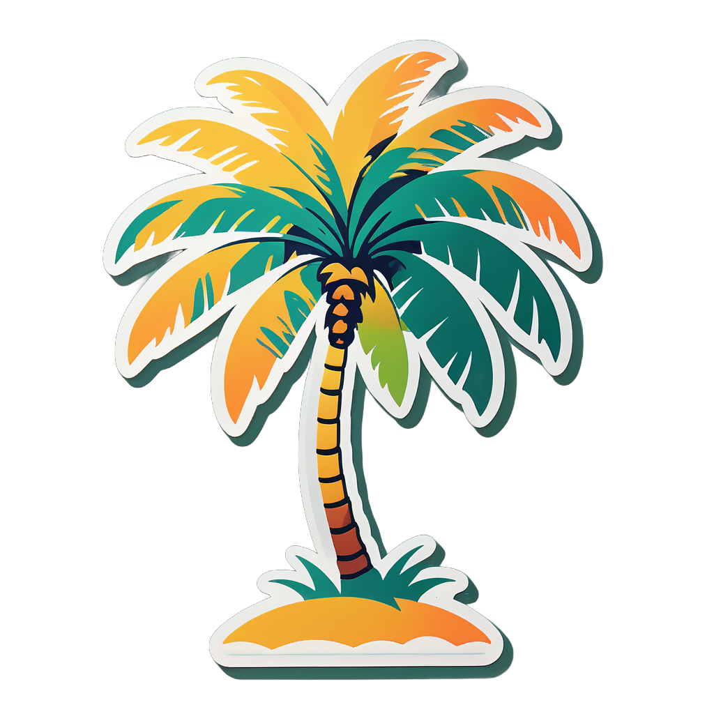 Swaying Palm Tree sticker