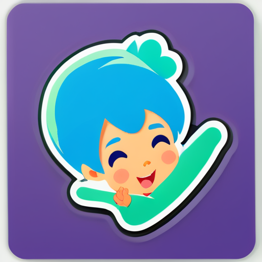 小孩滑倒 sticker