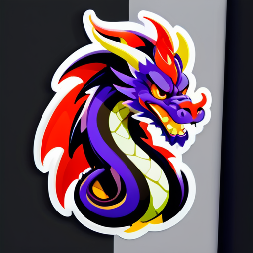 Une mascotte de dragon sticker