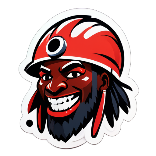 Elegua warrior happy engineer of the world sticker