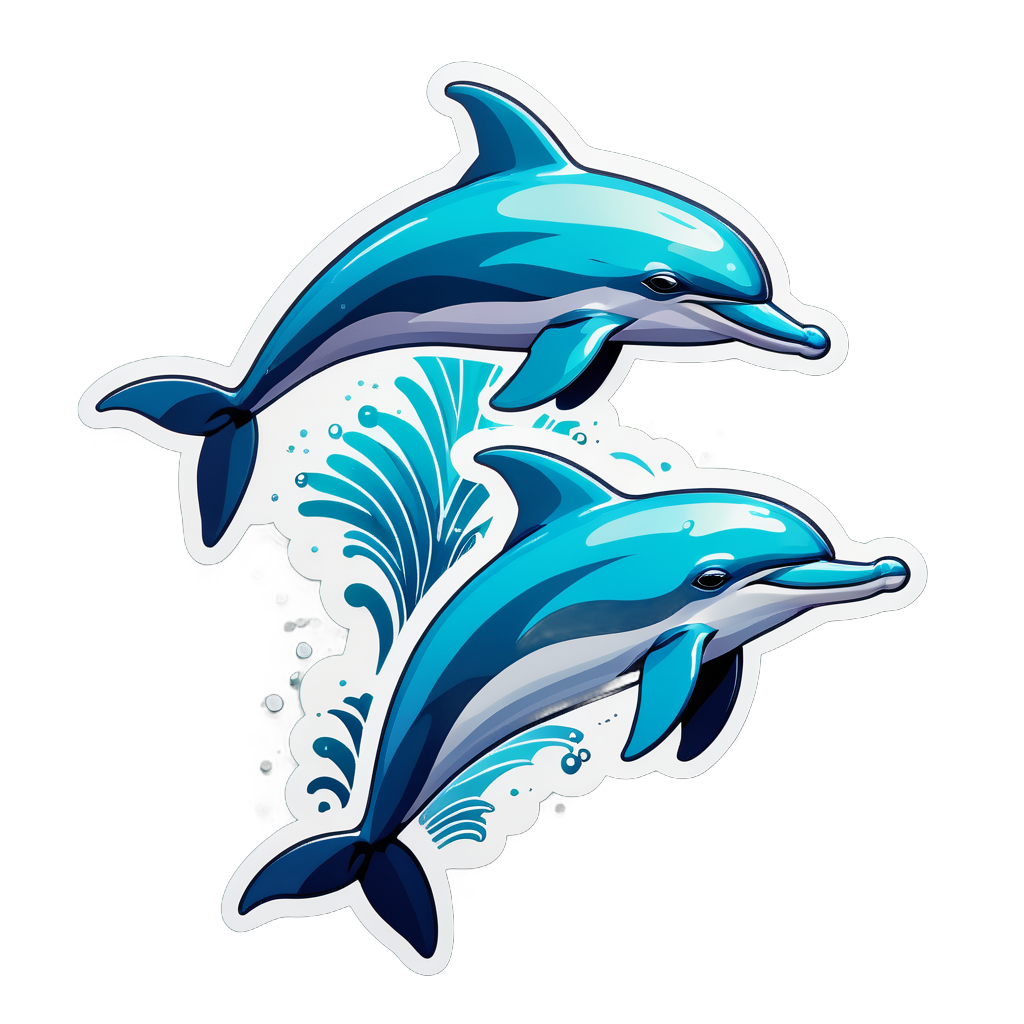 Substantial Pearl Dolphins sticker