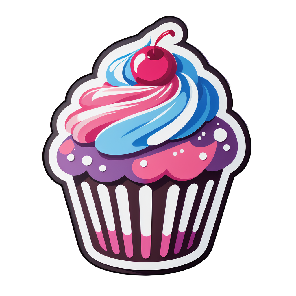 Leckerer Cupcake sticker