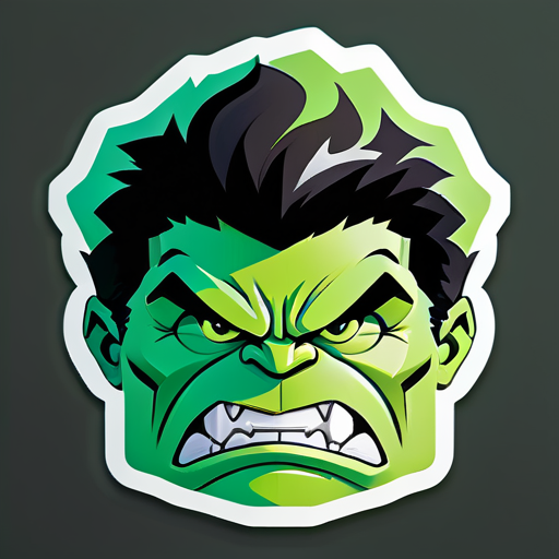 crear sticker hulk sticker