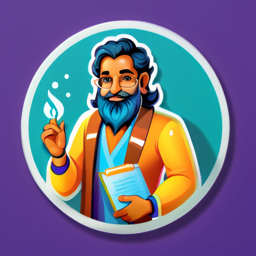 lord sri ram as a chemistry teacher sticker