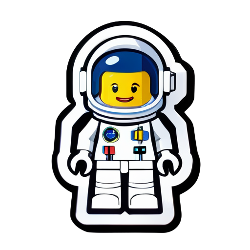 um astronauta de lego sticker