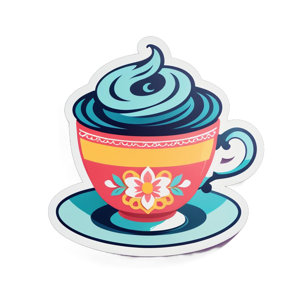 Charming Tea Cup sticker