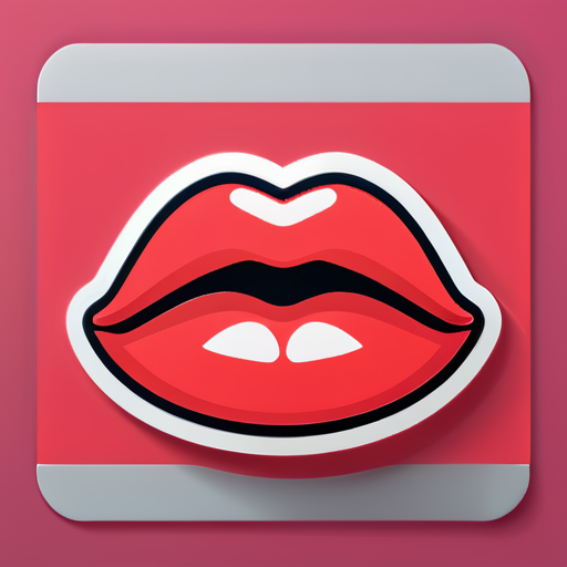 Emoji de labios sticker