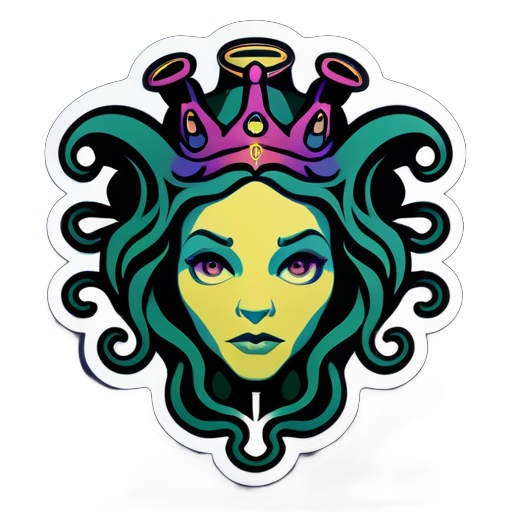 queen medusa sticker