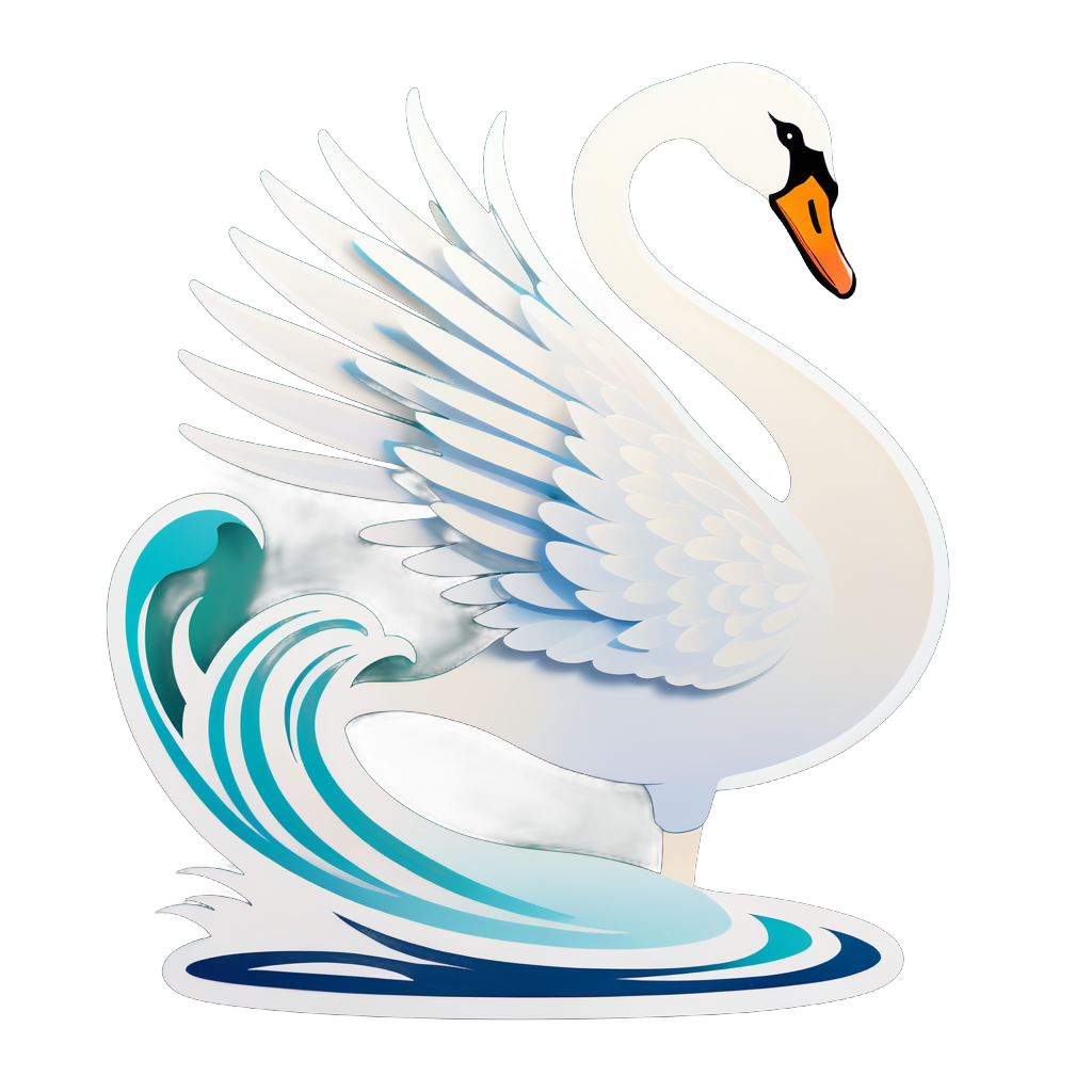 Graceful Swan sticker