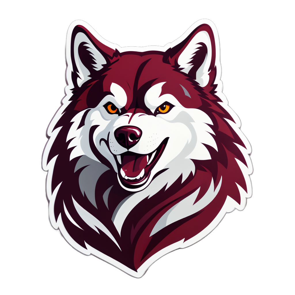 Husky Maroon Wolves sticker