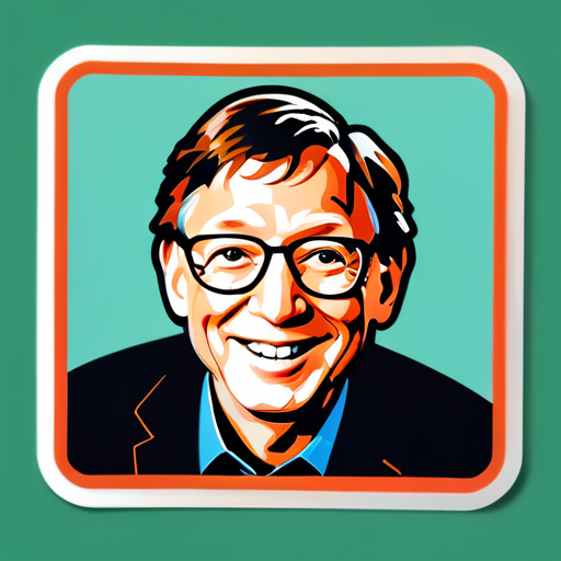 'Use bill gate photo and genate sticker' sticker