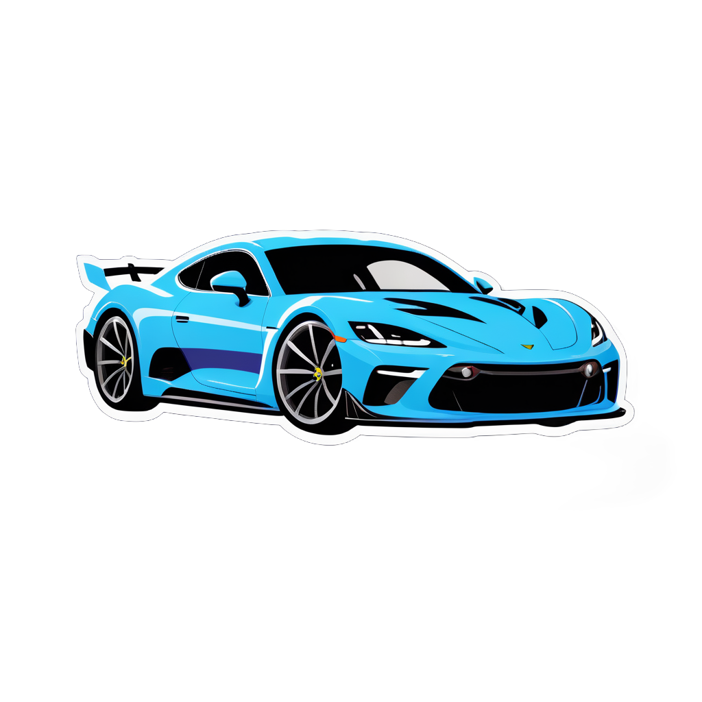 Sleek Sports Car sticker