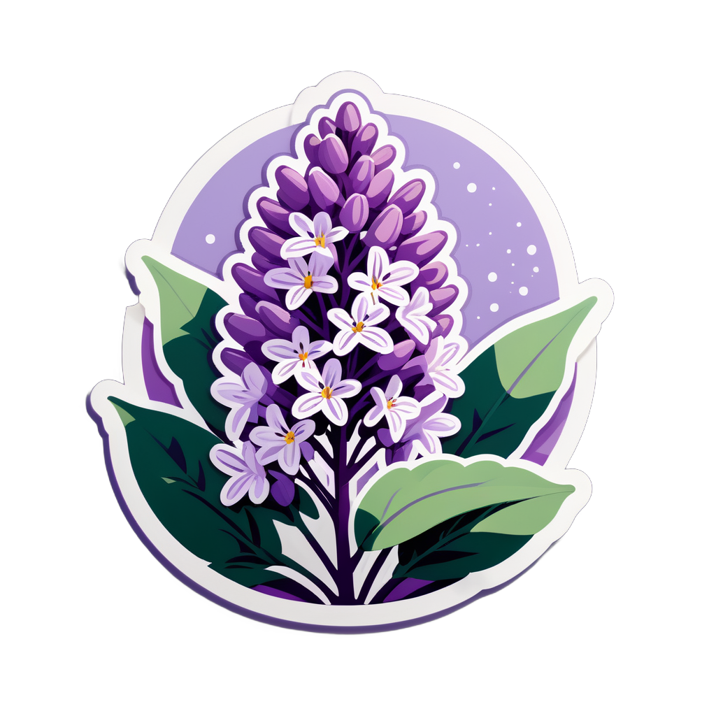 Lilas violet fleurissant au printemps sticker