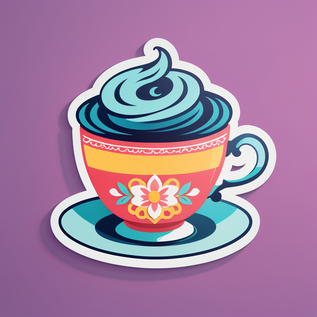 Charming Tea Cup sticker