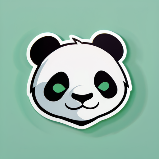 Panda fume du bambou sticker