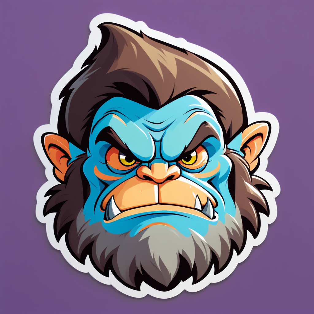 Grumpy Rock Troll sticker