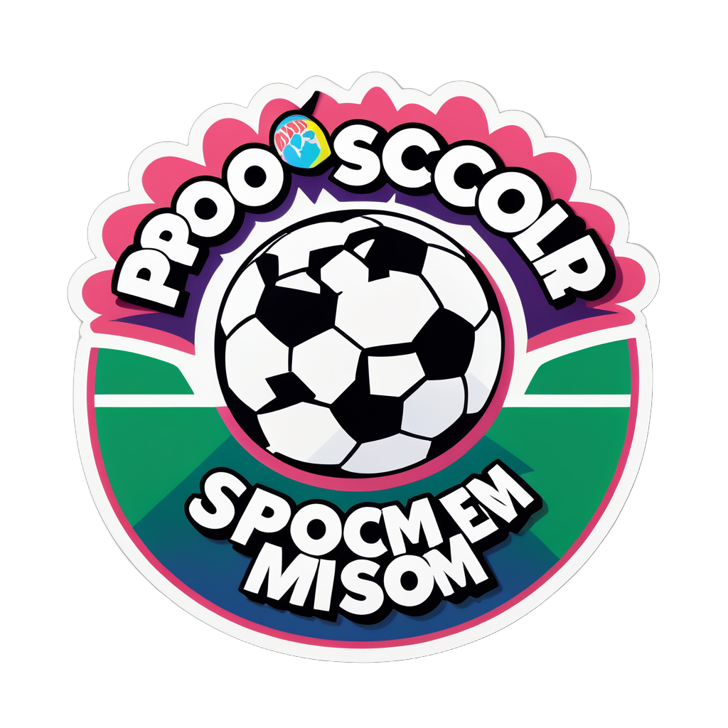 "Proud Soccer Mom" with Soccer Ball sticker