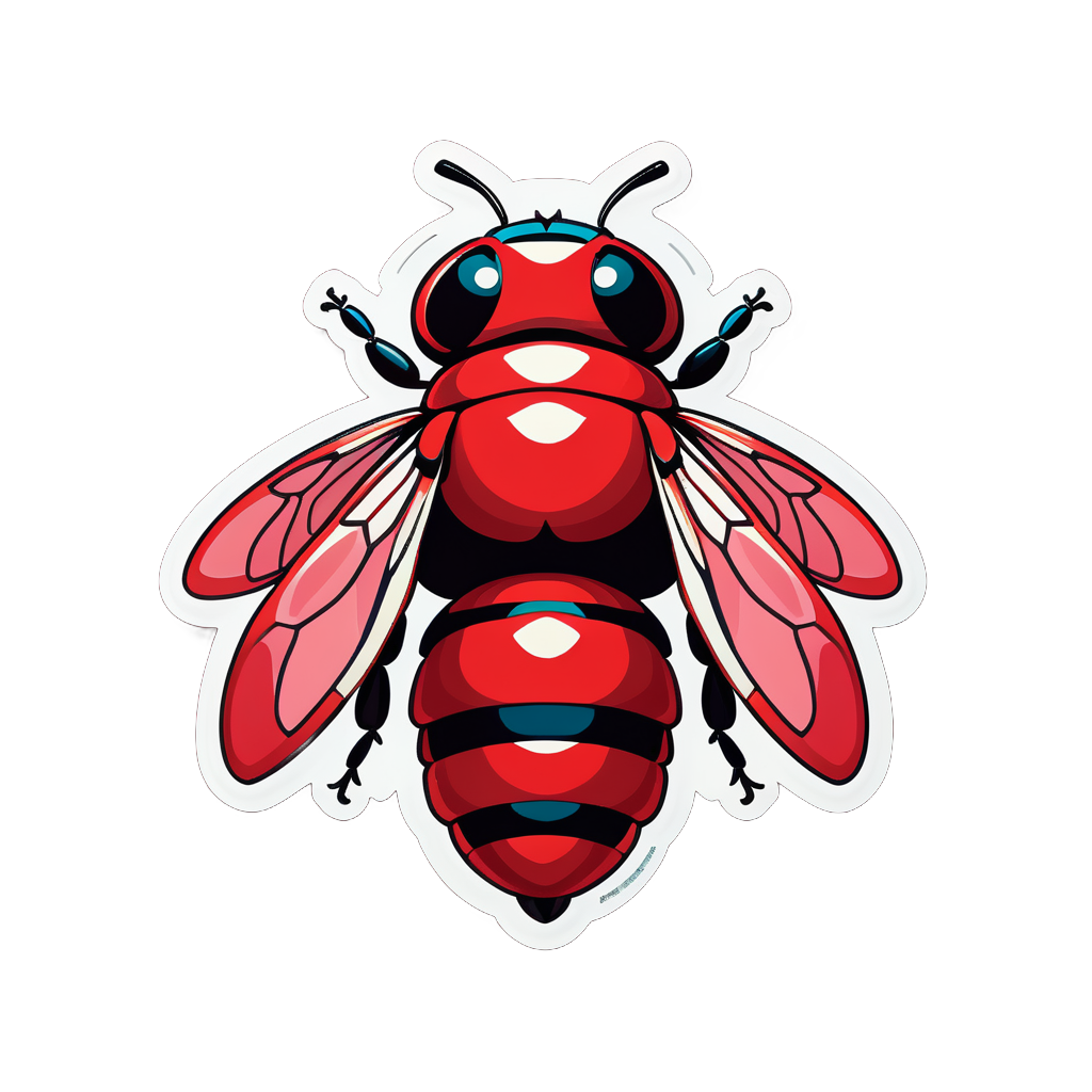 Corpulent Carmine Bees sticker