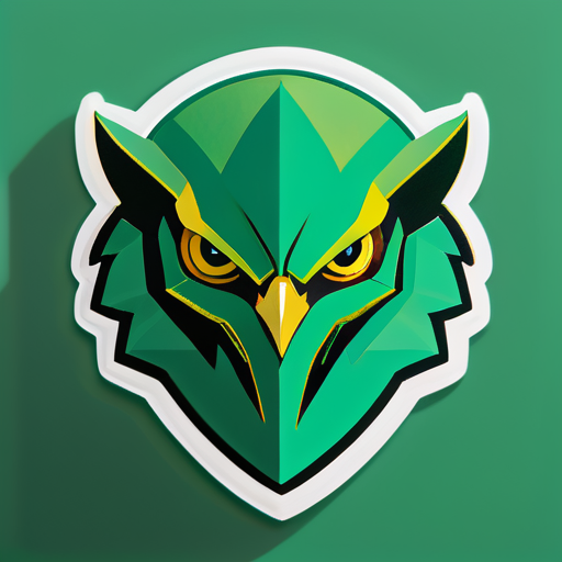 Green egle sticker