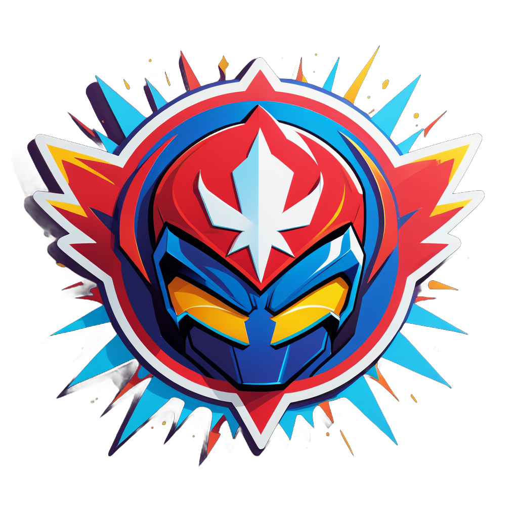 Dynamic Superhero Emblem sticker