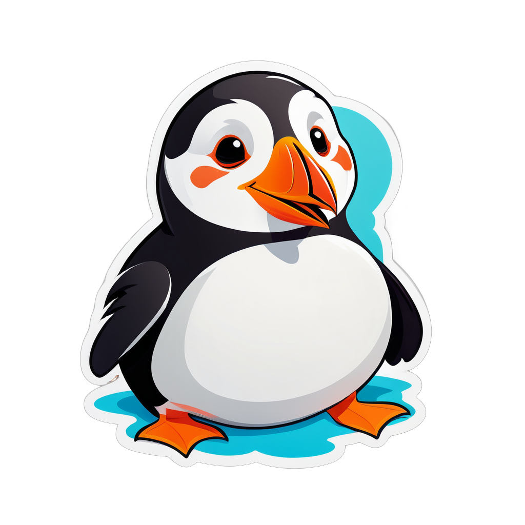 Meme do Puffin Relaxado sticker