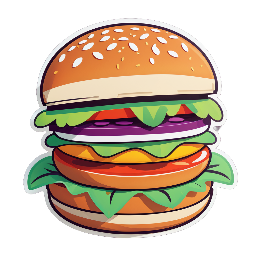 Burger Végétarien Mignon sticker