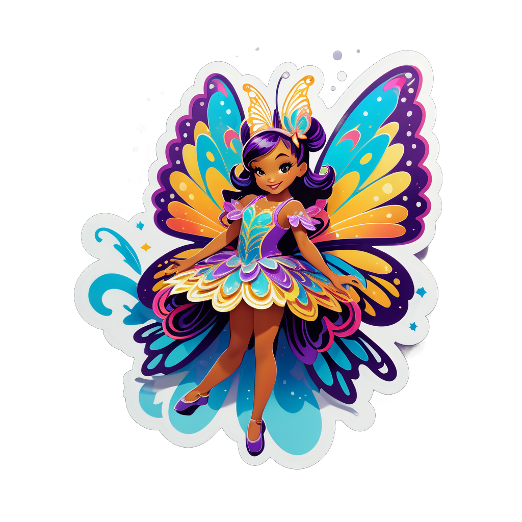 Radiant Butterfly Performer sticker