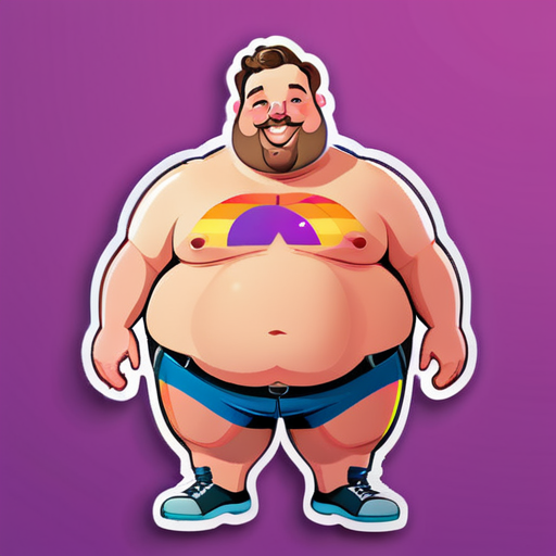 Fat gay and his fat big cock
 sticker