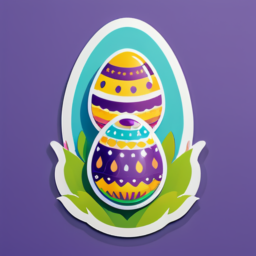 easter eggs sticker