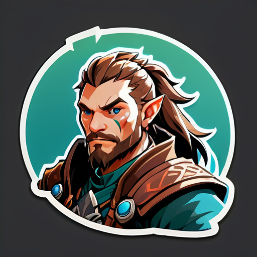 Create sticker mmorpg game with name ```WYD Valheim``` sticker