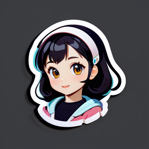 ai girl sticker