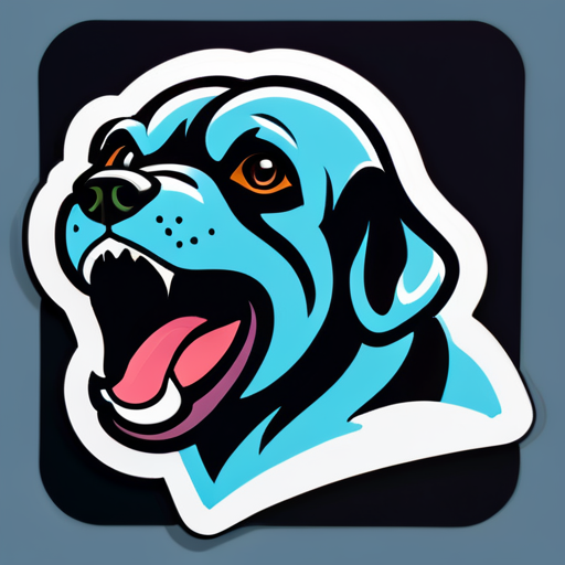 Barking dog sticker