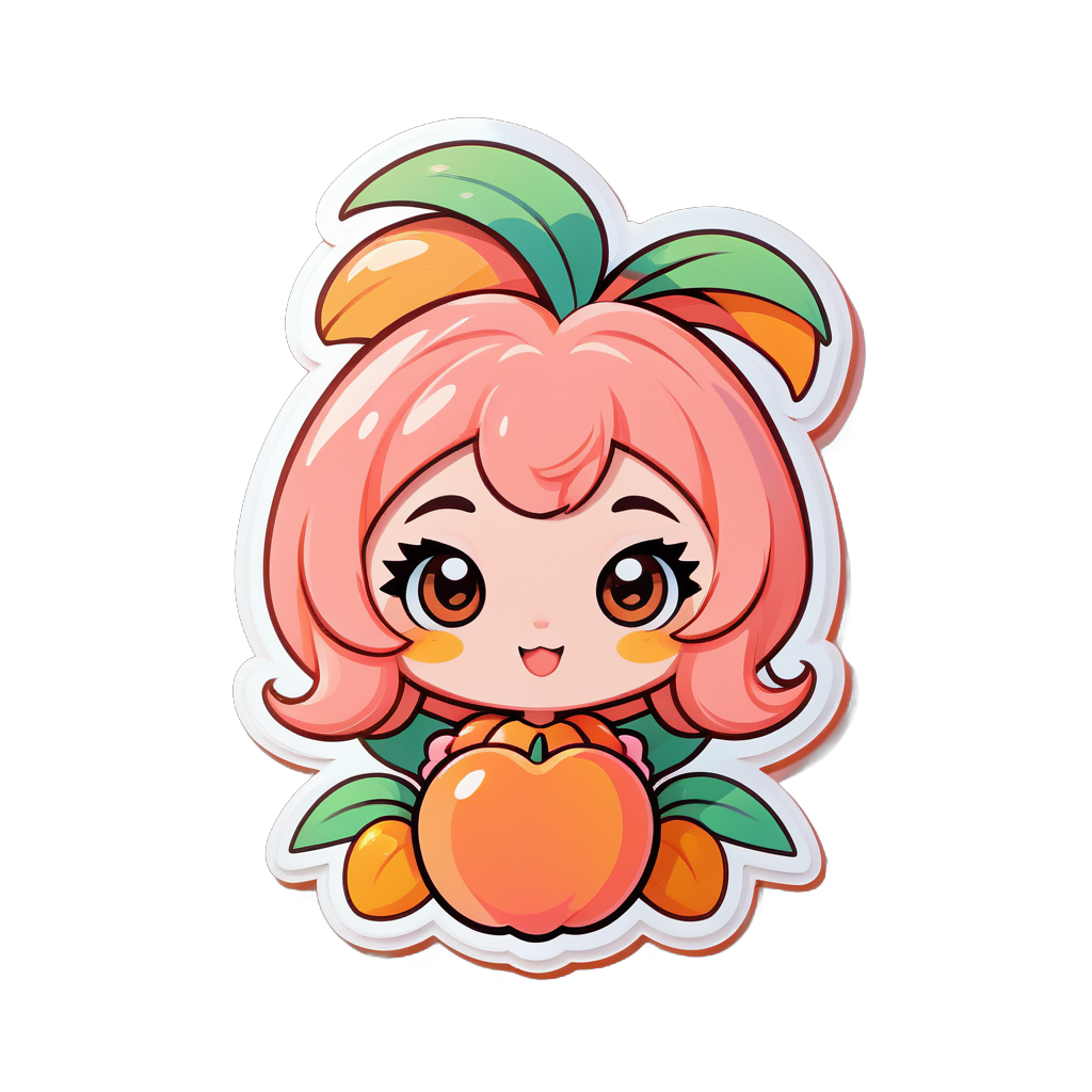 Peach dễ thương sticker