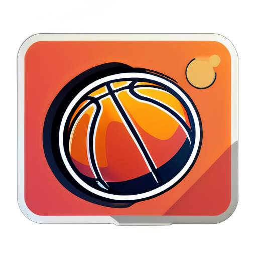 Basketball sticker